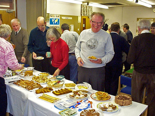 Food in the interval at the Quiz Night