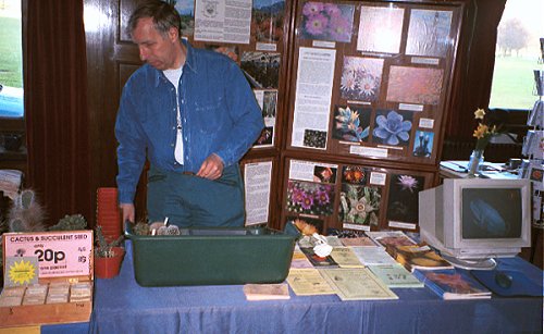 Repotting demonstration, information table, display boards and computer display